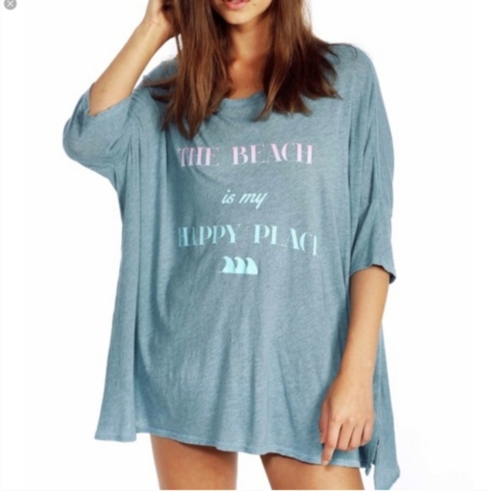WILDFOX Beach Is My Happy Place Oversized Tee XS